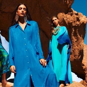 NWTs h&m limited edition jaquard weave shirt dress sz. S